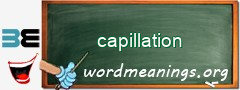 WordMeaning blackboard for capillation